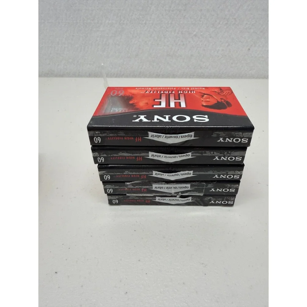 Sony HF 60 High Fidelity Type I Normal Bias Audio Cassette Tapes 5 Pack Sealed